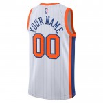 Maillot NBA New York Knicks Personnalisable Nike 2024-25 City Edition Blanc Swingman - Homme